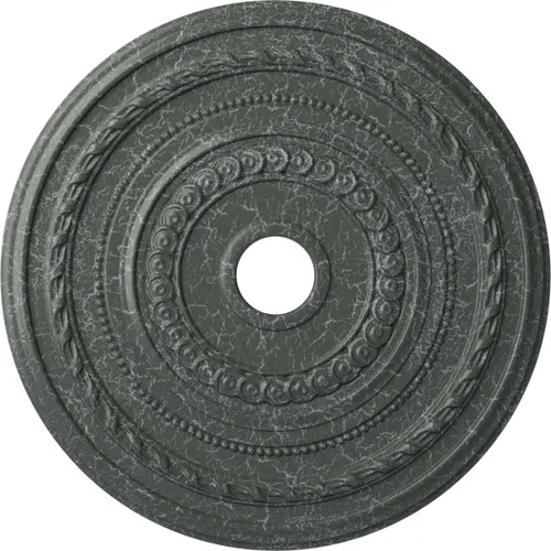 Miniatura 52 de Ekena Millwork CM25COFCS Cole Medallón de Techo, 25 3/8"OD x 3 3/8"ID x 1 3/8"P, pintado a mano Flash Cobre