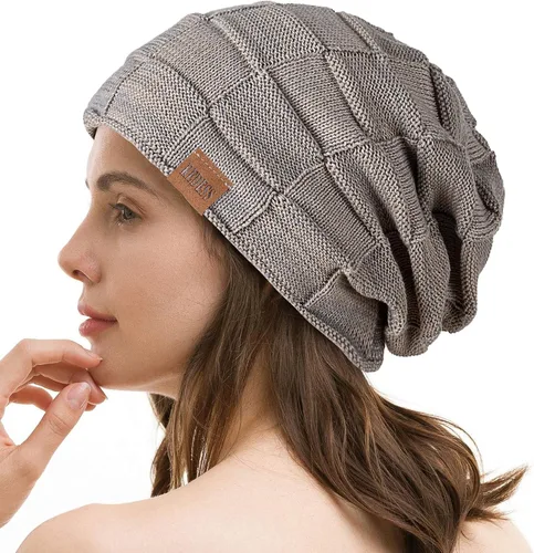 Miniatura 6 de REDESS Gorro para hombre y mujer gorro de invierno cálido gorro de punto holgado grueso