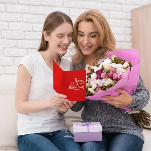 Miniatura 4 de LIN17346 - Tarjeta de felicitación 3D desplegable para invitación de cumpleaños, mamá, papá, ella, él, hija, hijo, mejor amigo, esposa, marido, tío