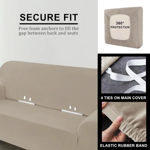 Miniatura 9 de Funda para Sofá de Terciopelo, Fundas Elásticas para Sofá para Funda Principal Separada/Respaldos y Cojines de Asiento, Funda para Sofá, para Fundas