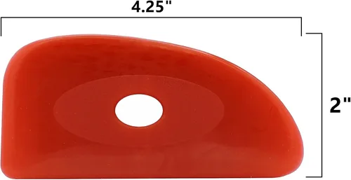 Miniatura 2 de Creative Hobbies Cerámica roja de silicona suave, paquete de 2, herramienta de escultura de cerámica ultrasuave para un acabado suave y eliminación