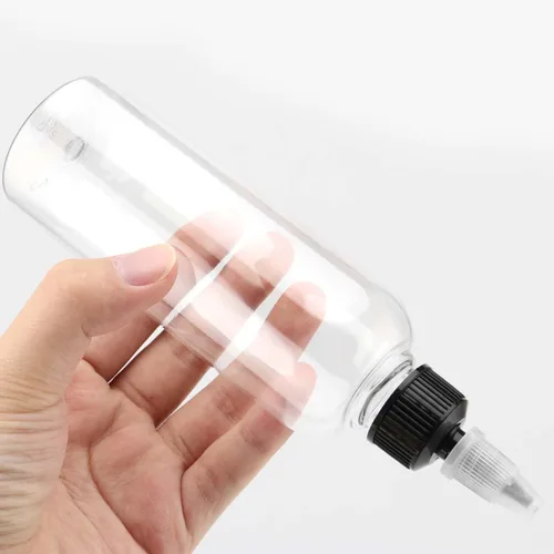 Miniatura 6 de JAPCHET 60 botellas vacías de plástico de 4 onzas, botellas de plástico de 4.1 fl oz con tapa superior giratoria, botellas transparentes
