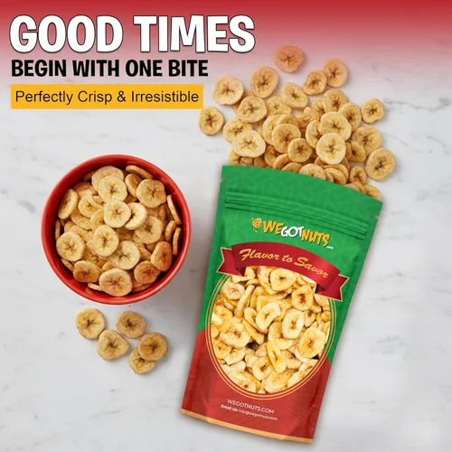 Miniatura 4 de We Got Nuts Chips de plátano secos prémium de 64 oz (4 libras) frescas, crujientes y endulzadas, selladas para frescura - We Got Nuts