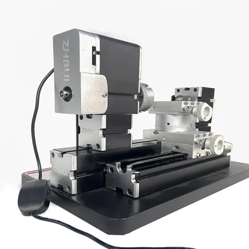 Miniatura 3 de Mini torno de metal de 60 W, 12,000 RPM, herramienta de 4 ejes para plástico acrílico de madera de metal suave, micro torno de precisión
