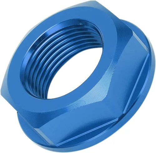 Miniatura 8 de Fydun M22x1.5 - Tuerca de bloqueo de eje de rueda de aluminio para motocicleta, repuesto para para (azul)