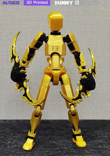 Miniatura 2 de altuco Juego de figuras de acción T13, figuras de acción Titan 13 con múltiples accesorios, relleno de calcetín de Navidad para niños (dorado)