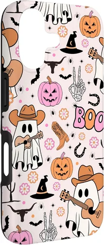 Miniatura 3 de Spooky Ghost Cowboy Cute Halloween Boo Western Retro Pastel Case for iPhone 17