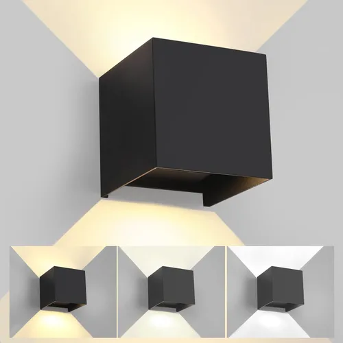 Miniatura 10 de 2 piezas de luces de pared G9 para exterior/interior, apliques de pared con luces hacia arriba y abajo, IP65 impermeables, iluminación moderna