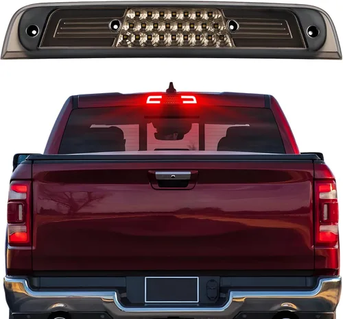 Miniatura 7 de R&F Auto Luz de Freno de Emergencia LED de Tercer Freno Compatible con Ram 1500 2500 3500 4500 5500, 2010-2018, Estilo F1, Luces de Freno Traseras