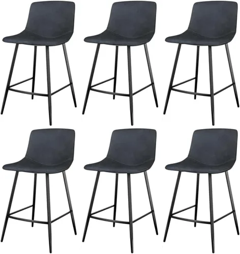 Miniatura 12 de 5Rcom Juego de 2 taburetes de bar de altura de mostrador de 600 libras, taburetes de cocina de 24 pulgadas con respaldo, sillas de bar modernas