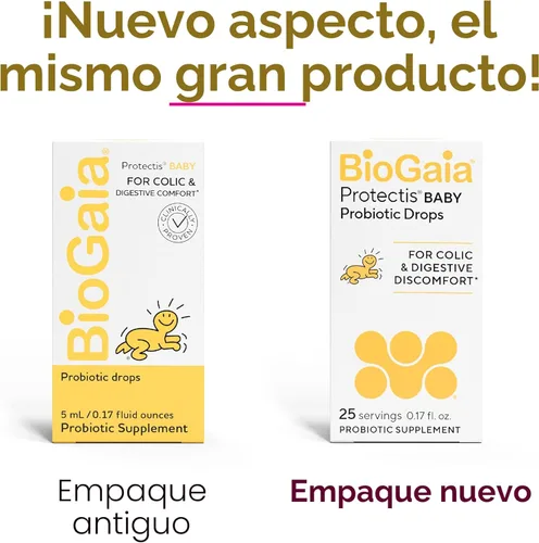 Miniatura 2 de BioGaia Protectis Gotas probióticas para bebé, esenciales para bebés para alivio de cólicos y gases, seguro para recién nacidos, alivia el llanto