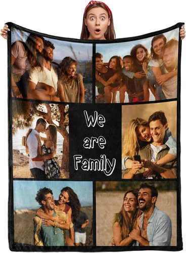 Miniatura 11 de Envío al día siguiente, manta personalizada para parejas con fotos, manta de franela personalizada, regalos para novio, novia, manta personalizada