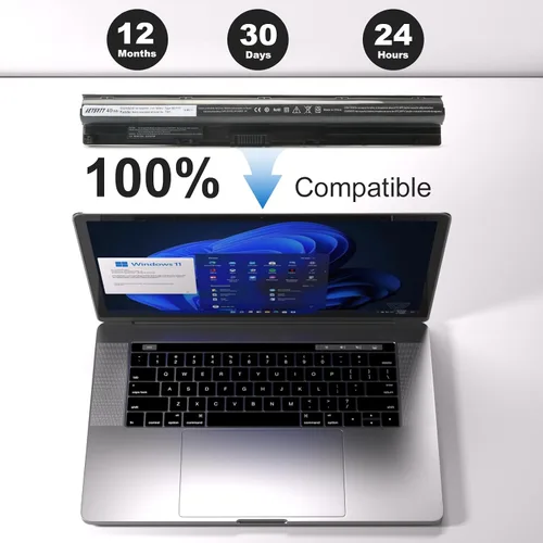 Miniatura 6 de Batería para portátil M5Y1K de 40 WH compatible con Dell Inspiron 14 15 17 5000 3000 Series5559 5558 i3558 3567 5755 5756 5458 5759 5759 GXVJ3 4