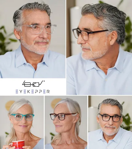Miniatura 2 de Eyekepper Paquete de 5 lentes de lectura grandes – Lectores cuadrados para hombres y mujeres +0.50