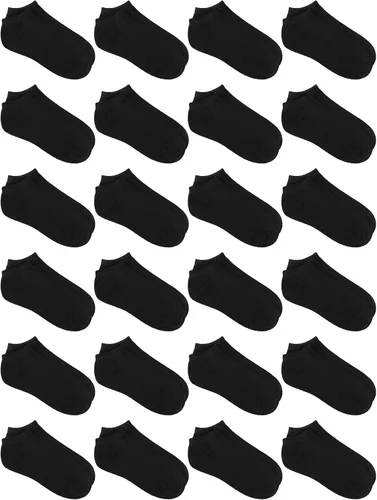 URATOT 24 pares de calcetines de corte bajo para niños Calcetines tobilleros atléticos de media amortiguación para niños o niñas