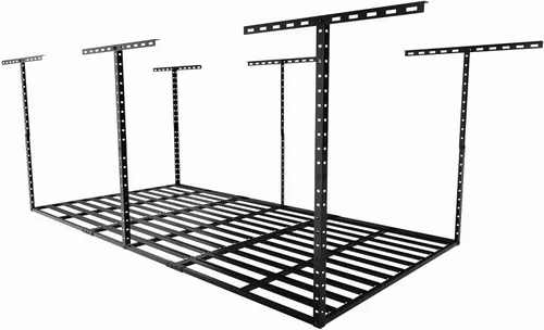 Miniatura 13 de SunsGrove 4x6 Garage Storage Overhead Rack Organization, Adjustable Ceiling Mounted Storage Racks, 800LBS Weight Capacity, 22"-40" Ceiling Dropdown