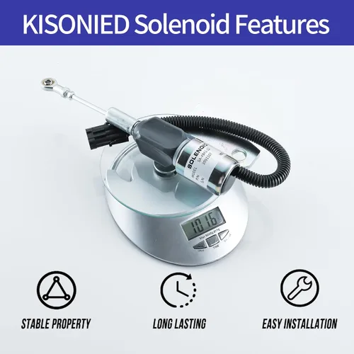 Miniatura 6 de 3991167 Solenoide de apagado de combustible 1703-3304 3964627 SA-4941-12 87420952 J991167 Reemplazo para Cummins Engine 4BT 5.9L Hyundai R220-5 Case