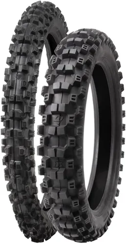 Juego de neumáticos delanteros y traseros Tusk EMEX T-45® 90/100x21 & 110/100x18 – Neumáticos con tacos para terreno intermedio/duro para bicicletas