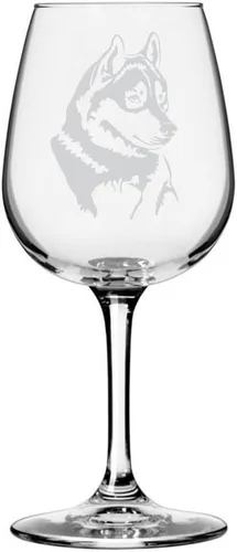 Miniatura 269 de Copa de vino de 12.75 onzas con diseño de perro grabado