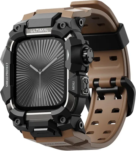 Miniatura 18 de ULTIMAL - Funda resistente con correa para Apple Watch 49mm, compatible con Apple Watch Ultra 3/2/1, cubierta protectora a prueba de golpes de grado