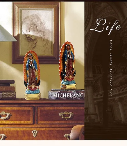 Miniatura 6 de Estatuas de la Virgen de Guadalupe orenm, Estatua de Nuestra Señora de Guadalupe de 8 Pulgadas en Color, Estatua de Resina de la Virgen María