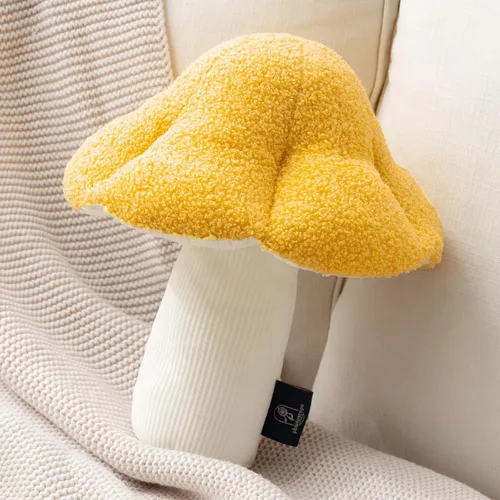 Miniatura 10 de Phantoscope Almohada Decorativa en Forma de Hongo, Almohadas Decorativas de Vellón Teddy Suave en Forma de Hongo, Lindo Cojín en Forma 3D para Sofá