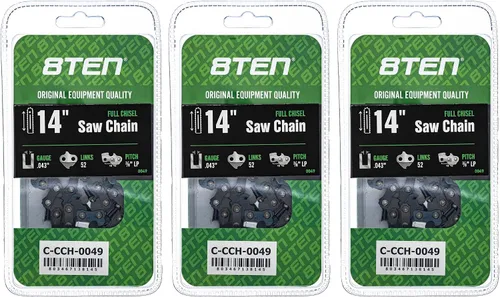 Miniatura 42 de 8TEN Cadena de motosierra semi cincel de 6 pulgadas .050 1/4 42 DL para Worx WG320 Black & Decker LLP120 (paquete de 3)