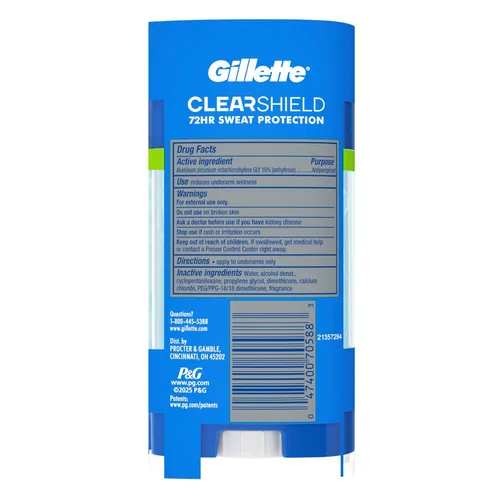 Miniatura 12 de Gillette Antitranspirante y desodorante para hombres, protección contra el sudor y el olor 72 horas, frescura de larga duración, tecnología