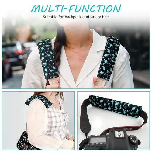 Miniatura 6 de Accmor Correas de asiento de automóvil para bebés, fundas de cinturón de seguridad suaves para niños, fundas de correa de asiento de automóvil