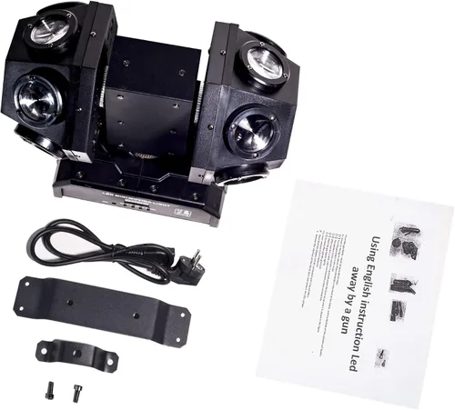 Miniatura 6 de Luz de cabeza móvil para DJ con haz giratorio, luz de escenario, activada por sonido, DMX512, perfecta para DJ, KTV, discoteca, fiesta, boda