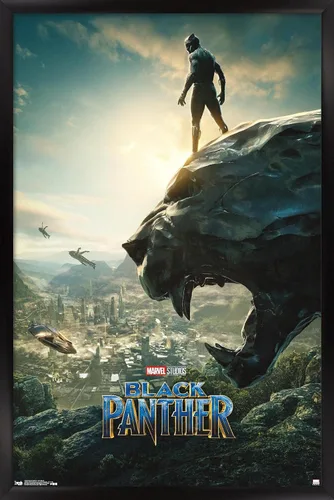 Miniatura 7 de Trends International Marvel Cinematic Universe - Póster de pared de una hoja de Black Panther Monument, 14.725 x 22.375 pulgadas, versión enmarcada