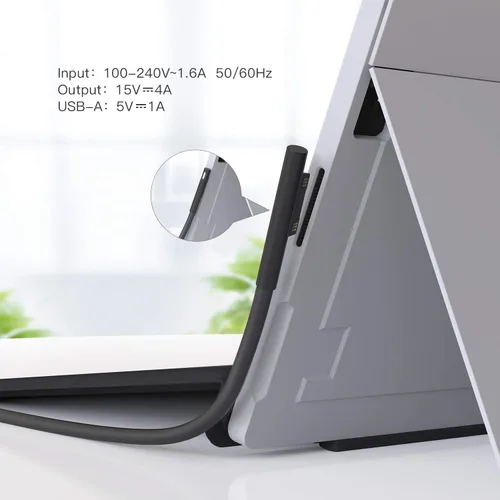 Miniatura 3 de Cargador para libros Surface Pro, 15 V, 4 A, 65 W, fuente de alimentación compatible con Microsoft Surface Book Surface Laptop Surface Pro 9 Pro 8