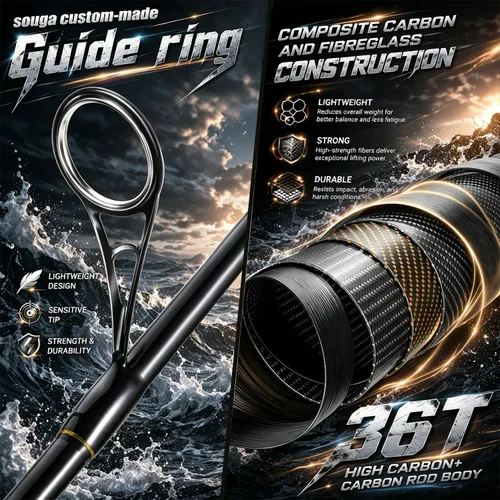 Miniatura 4 de Sougayilang Fishing Rod and Reel Combo, Stainless Steel Guides Fishing Pole with Spinning Reel Combo for Bass Fishing