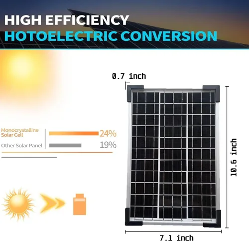 Miniatura 2 de Panel solar de 5 W de alta eficiencia 12 V, cargador solar portátil para dispositivos pequeños, módulo fotovoltaico monocristalino, luces LED
