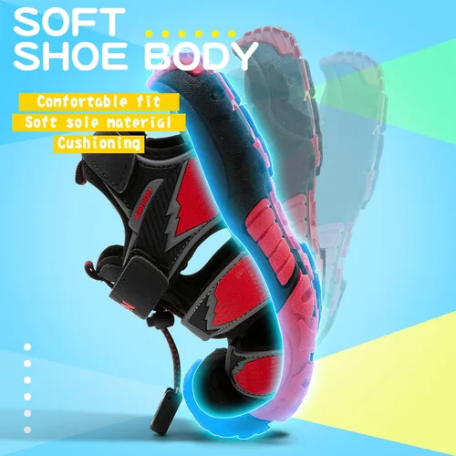 Miniatura 6 de Littleplum Sandalias deportivas con punta cerrada, zapatos de verano para niños, caminar, senderismo, atletismo, al aire libre