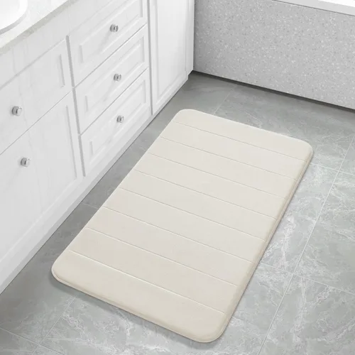 Miniatura 58 de Yimobra Tapete de baño de espuma viscoelástica, súper suave, absorbente, antideslizante, de secado rápido, lavable a máquina, tapete para bañera