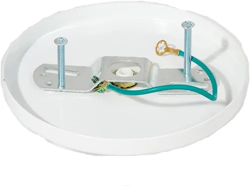 Miniatura 2 de B&P Lamp juego de toldo de acero poco profundo moderno de 5 1/4 pulgadas, Blanco