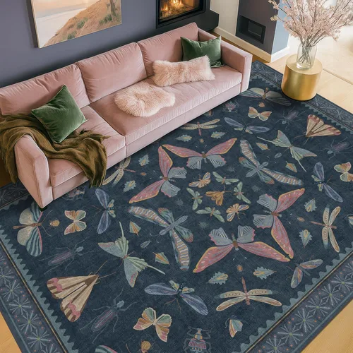 Miniatura 163 de Hazo Haus Alfombra de Baño Bohemia Lavable 2x3, Alfombras Pequeñas para Cocina, Tocador, Puerta Principal Entrada Interior, Antideslizante Pelo Bajo