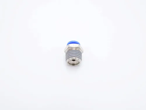 Miniatura 4 de Conexión a presión 1/8" tubo OD x 1/4" rosca NPT macho, conectores de aire y agua de línea recta de macho neumático de conexión rápida de empuje