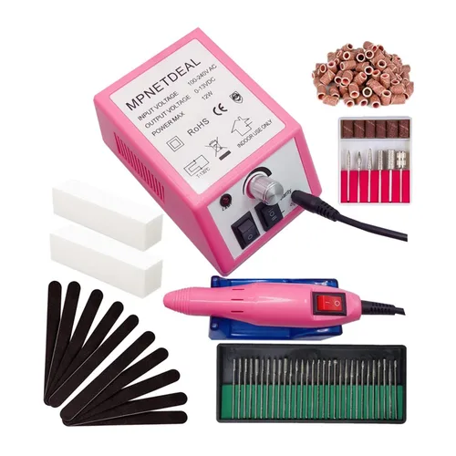 Miniatura 11 de Mpnetdeal - Taladro de uñas eléctrico, juego de máquina de taladro y lima para uñas acrílicas