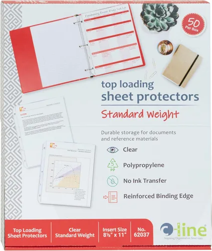 Miniatura 7 de C-Line, folios protectores finos, de poliéster, no resplandecientes, para papeles, tamaño estándar, 8.5 x 11 pulgadas, Transparente Claro