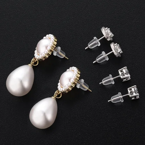 Miniatura 5 de Respaldos transparentes para aretes, 500 piezas de repuestos de respaldos para aretes hipoalergénicos y seguros para aretes de botón y aretes