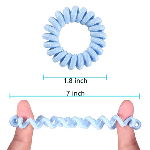 Miniatura 2 de Lazos para el cabello, paquete de 16 espirales para cabello grueso y fino, sin arrugas, sin daños, soportes para cola de caballo para mujeres y niños