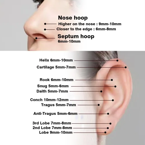 Miniatura 7 de Retenedores de piercing transparentes para cirugía – Anillos de plástico para pezones, kit de retención de nariz, joyería para ombligo, aretes
