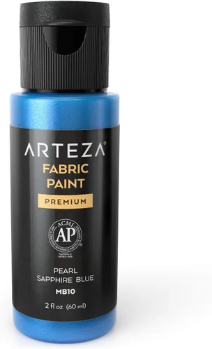 Miniatura 25 de ARTEZA Pintura para tela, juego de 60, pintura 3D permanente, pintura permanente para decorar camisetas, cerámica, textiles y vidrio metálico