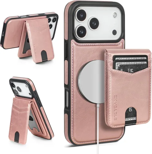Miniatura 23 de SkyEagle Magsafe - Funda magnética 2 en 1 desmontable para iPhone 11 Pro Max con tarjetero, para mujeres y hombres, piel sintética con bloqueo RFID
