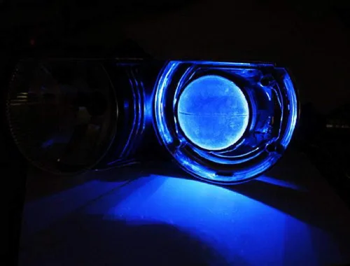 Miniatura 5 de Tira de luces LED Devil Demon Eye de iJDMTOY 3-SMD para adaptación a las luces de proyector o portavasos LED, caja de guantes, fluorescentes