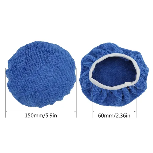 Miniatura 6 de Almohadilla de pulido para automóvil, 20 piezas de microfibra de forro polar para pulir con cera para pulidores automáticos de 5 a 6 pulgadas