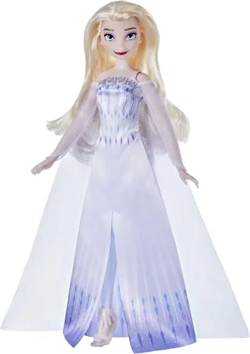 Disney Frozen 2 - Muñeca Elsa Reina de las Nieves con vestido y calzado, largo cabello rubio, juguete para niñas a partir de los 3 años