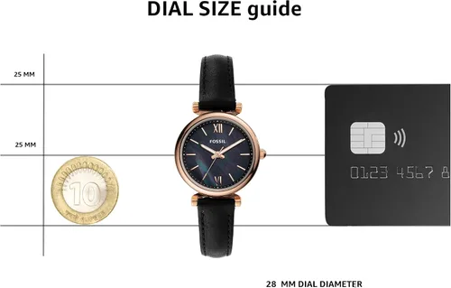 Miniatura 7 de Fossil Carlie - Reloj pequeño de mujer con correa de acero inoxidable o cuero